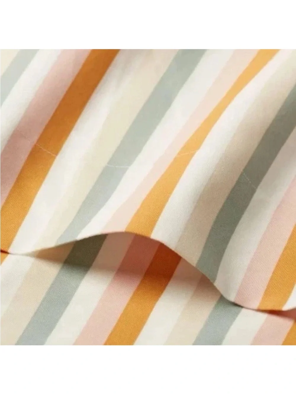 Pillowfort 4 Pc Queen Multicolor Stripe Sheet Set 220 Thread Count Cotton NWT